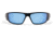 Gatorz Magnum Sunglasses, Asian Fit, Black Frame, Smoked Polarized w/ Blue Mirror Lens, AF-MAGBLK01P-B