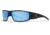 Gatorz Magnum Sunglasses, Asian Fit, Black Frame, Smoked Polarized w/ Blue Mirror Lens, AF-MAGBLK01P-B