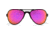 Gatorz Skyhook Sunglasses, Black Frame, Brown Polarized w/Pink Mirror Lens, GZ-09-027