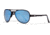 Gatorz Skyhook Sunglasses, Black Frame, Smoke Polarized w/Blue Mirror Lens, GZ-09-022