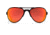 Gatorz Skyhook Sunglasses, Black Frame, Smoke Polarized w/Sunburst Mirror Lens, GZ-09-014