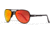 Gatorz Skyhook Sunglasses, Black Frame, Smoke Polarized w/Sunburst Mirror Lens, GZ-09-014