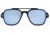 Gatorz Stark Sunglasses, Matte Blackout Frame, Smoked Polarized w/ Blue Mirror Lens, GZ-06-012