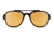 Gatorz Stark Sunglasses, Matte Blackout Frame, Smoked Polarized w/ Gold Mirror Lens, GZ-06-016