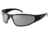 Gatorz Wraptor Sunglasses, Black Frame, Chrome Lens WRABLK02