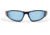 Gatorz Wraptor Sunglasses, Black Frame, Smoke Polarized w/Blue Mirror Lens, WRABLK01P-B