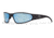 Gatorz Wraptor Sunglasses, Black Frame, Smoke Polarized w/Blue Mirror Lens, WRABLK01P-B