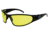 Gatorz Wraptor Sunglasses, Black Frame, Yellow Lens WRABLK04