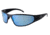 Gatorz Wraptor Sunglasses, Brushed Frame, Smoked W/ Blue Mirror Lens, WRABRU08C