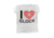 Glock Women Short Sleeve "I Love Glocks" Shirt, White, XS, GLAP95136
