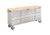 Grizzly Industrial 72in. 15-Drawer Stainless Steel Industrial Cabinet with Wood Top T27880