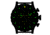 Hazard 4 Heavy Water Diver, 50mm Titanium Chrono tiBracelet Watch with Tritium, Black Dial, Earth Texts, Green/Yellow Tritium, HWD-TIPV-CH-B-KE-GGYG