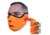 Heat Factory Heated Fleece Face Mask, Blaze Orange, One Size 1780-BO