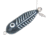 Heddon Tiny Torpedo Topwater Prop Bait, 1-7/8in, 1/4 oz, Black Shore Minnow, X0360XBW