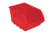 Homak Single Small Plastic Individual Bin, Red No Logo HA01010644