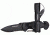 Humvee Emergency Rescue Knife and Tactical LED Flashlight Set, 2-Piece, Black HMV-KC-ER1