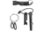 Humvee Outdoor Survival Kit with Wire Saw, Whistle , Fire Striker and LED Light, Black HMV-CP-12