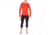 Icebreaker 150 Zone Long Sleeve Crewe, Chili Red/Monsoon, Medium, 104347-601-M
