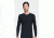 Oasis Long Sleeve Crewe Top - Mens-Black-Small