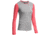 Icebreaker Oasis Long Sleeve Crew Top - Womens-Metro Heather/Grapefruit/Grapefruit-X-Small