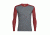 Icebreaker Oasis Long Sleeve Crewe, Gritstone Hthr/Vintage Red, M, 100476009M