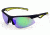 Ironman Swim Sunglasses, Matte Navy Metallic Frame, Smoke with Green Mirror Lens, 10224626.QTS