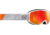 Ison DLX Goggle-White Orange Grey-Orange Spectron 3 with Multilayer Fire Flash Treatment