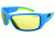 Julbo Run Sunglasses, Blue/Green  w/ Zebra Lenses 3703112