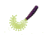 Kalins Fishing Kalin 2in Triple Tickle Grub, 10 Pack, Purple Rain, 2XT10-813
