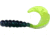 Kalin's Fishing Triple Threat Grub, 10, 2in, Junebug/Chartreuse Tail, 2TG10-820