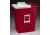 Kendall Healthcare Sharps Disposal Containers, Large Volume, Tyco Healthcare/Kendall 8980 Containers With Hinged Lid With Clear Lid