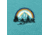 Life Is Good Crusher Tee Retro Bear Landscape - Mens, Harbor Blue, Large, 61257-Harbor Blue-L
