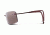 Maui Jim Little Beach Sunglasses w/ Burgundy Frame and Maui Rose Lenses - R515-07, Side View