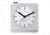 Marathon Analog Desk Alarm Clock w/Auto-Night Light, Silver, CL030053-SV-WH-NA