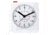 Marathon Analog Desk Alarm Clock w/Auto-Night Light, White, CL030053-WH-WH-NA