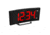 Marathon Digital Dual Alarm Clock with Two USB Chargers, Black, 9 x 1 x 3in, CL030070-BK-RD-NA