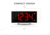 Marathon Digital Dual Alarm Clock with Two USB Chargers, Black, 9 x 1 x 3in, CL030070-BK-RD-NA