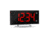 Marathon Digital Dual Alarm Clock with Two USB Chargers, Black, 9 x 1 x 3in, CL030070-BK-RD-NA