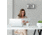 Marathon Large Atomic Wall Clock w/ Calendar and Temperature, White/Silver, 9.7in x 2in x 6.3in, CL030052WH-SV