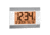Marathon Large Atomic Wall Clock w/ Calendar and Temperature, White/Silver, 9.7in x 2in x 6.3in, CL030052WH-SV