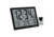 Marathon Slim Atomic Full Calendar Wall Clock w/ Indoor/Outdoor Temperature, Black, 14.6in x 1.2in x 9in, CL030066-BK-FD-NA