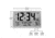 Marathon Slim Atomic Full Calendar Wall Clock w/ Indoor/Outdoor Temperature, Graphite Grey, 14.6in x 1.2in x 9in, CL030066-GG-FD-NA