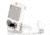 Marathon Travel Alarm Clock w/ Calendar and Temperature, White, 2.5in x .5in x 3in, CL030023-WH-SV-NA