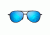 Maui Jim Alelele Bridge Aviators  Sunglasses,Matte Blue,Blue Hawaii Lens B438-03M
