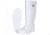 MCR Safety 17in PVC Work Boots, Plain Toe with Cleated Sole, Poly Interior Lining, Over the Sock Style, White, 12, WPBP12