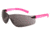 MCR Safety BearKat BK2 Series Safety Glasses, Soft Non-Slip Temple, Gray Lens/Pink Frame, One Size, BK222