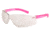 MCR Safety BearKat BK2 Series Safety Glasses, Soft Non-Slip Temple, I/O Clear Mirror Lens/ Pink Frame, One Size, BK229