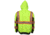 MCR Safety Class 3 Poly Hoodie, Zipper Front and Attached Drawstring Hood, Hand Warmer Pockets, Fluorescent Lime, M, S2CL3LZM