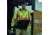 MCR Safety Class 3 Poly Hoodie, Zipper Front and Attached Drawstring Hood, Hand Warmer Pockets, Fluorescent Lime, M, S2CL3LZM