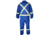 MCR Safety Flame Resistant Deluxe Coverall with Reflective Stripes, 88% Cotton 12% Nylon, Royal Blue, 42 TALL, DC4B42T